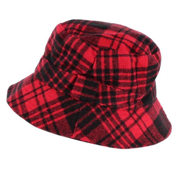 San Diego Hat Company Accessories - San Diego Hat Company Unisex Brushed Buffalo Plaid Bucket Hat